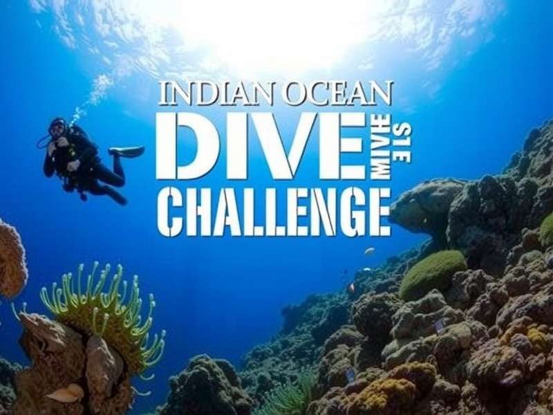 Indian Ocean Dive Challenge underwater race scene with divers and marine life